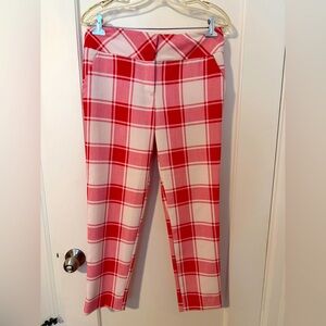 New York & Company Red and White Plaid Design Retro Size 6